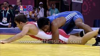 Yogeshwar Dut, Indian pugilist wrestler, fights for Gold at Commonwealth Games 2010