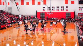 Northville High School 2019 homecoming pep rally drum line feature performance