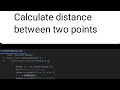 calculate distance between two points | java program using math class
