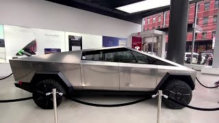 Tesla's Cybertruck on display in New York