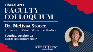 Faculty Colloquium Series with Dr. Melissa Stacer