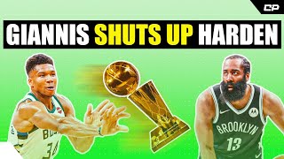 Giannis' Savage SHOT At Kevin Durant And James Harden | Clutch #Shorts