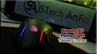 Bloody j95 RGB Gaming Mouse Police Light Teaser Trailer 2021