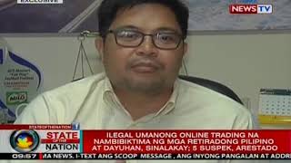 Ilegal umanong online trading na nambibiktima ng mga retiradong Pilipino at dayuhan, sinalakay