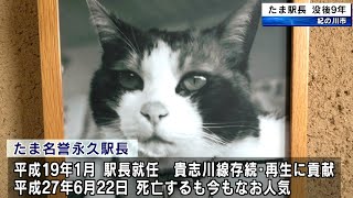 三毛猫「たま名誉永久駅長」没後9年祭　和歌山電鐵貴志川線