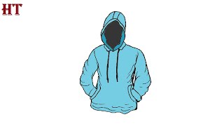 How to draw a hoodie step by step