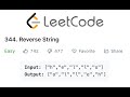 LeetCode Reverse String Solution Explained - Java