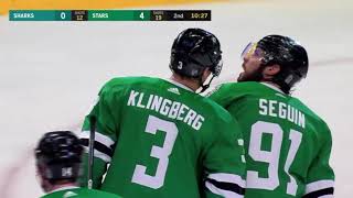 Tyler Seguin Goal vs SJS 12-31-17