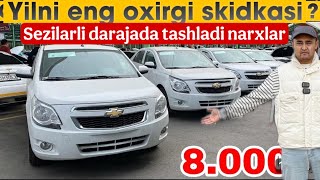 Yilni Oxirgi skidkasi ‼️Sergeli moshina bozori narxlari Cobalt narxlari