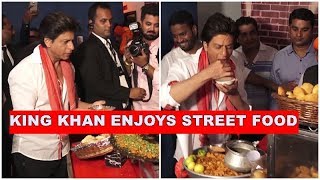 Shah Rukh Khan enjoys a plate of paani puri and pav bhaaji