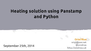 Heating system using Panstamp and Python