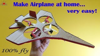 How to make a Remote Control Airplane at home very easy