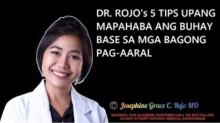 DR. ROJO's 5 TIPS UPANG MAPAHABA ANG BUHAY | BASE SA MGA BAGONG PAG-AARAL