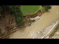 【福岡大雨】朝倉市佐田川の被害箇所空撮映像１（平成29年7月8日13時00分撮影）