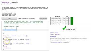 Codingbat - sleepIn (Java)