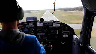 Approach and landing in 1959 Cessna 182B Skylane