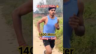 Ta Army Trial Running | 1400 meter #shorts #running #taarmy #taarmybharti2024 #armyrunning