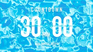 30 Min Flip clock Timer / with Water and Gong 💧🔔