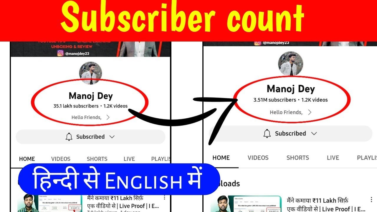 How To Change YouTube View Count Format Million To Lakh And Crores ...