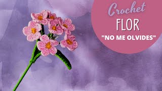 Flor No me Olvides a Crochet