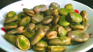 葱油蚕豆！Stir Fried Broad Beans in Green Onion Oil!