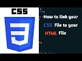 How to link your css file to your html file using vs code