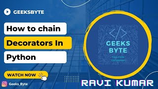 Python Tutorial: Decorator chaining in Python