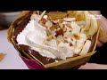 유명한 홍대 꽃다발 크레페 아이스크림 딸기 바나나 크레페 large bouquet crepe strawberry banana crepe korean street food