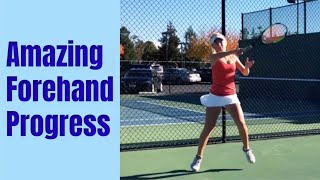 Forehand Before & After Progress - With Analysis