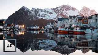 Harbor Sounds for Sleep, Henningsvær Village Sunrise, Lofoten Norway, 3 Hours