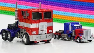 Transformers Optimus Prime, Lockdown Movie Animation Robot Truck Lego Bank Robbery & Car