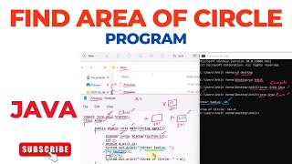 P2 | Program to Find Area of Circle | Java Programming