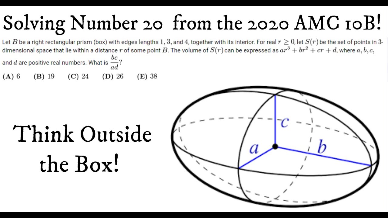 Solving AMC 10B 2020 #20. Think Outside The Box! - YouTube