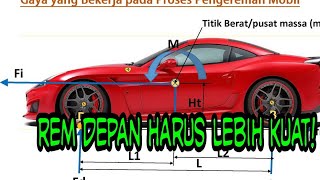 Kenapa Rem Depan Lebih Kuat/besar daripada Rem Belakang?