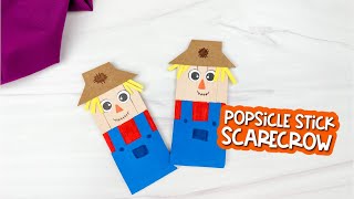 Popsicle Stick Scarecrow Craft For Kids