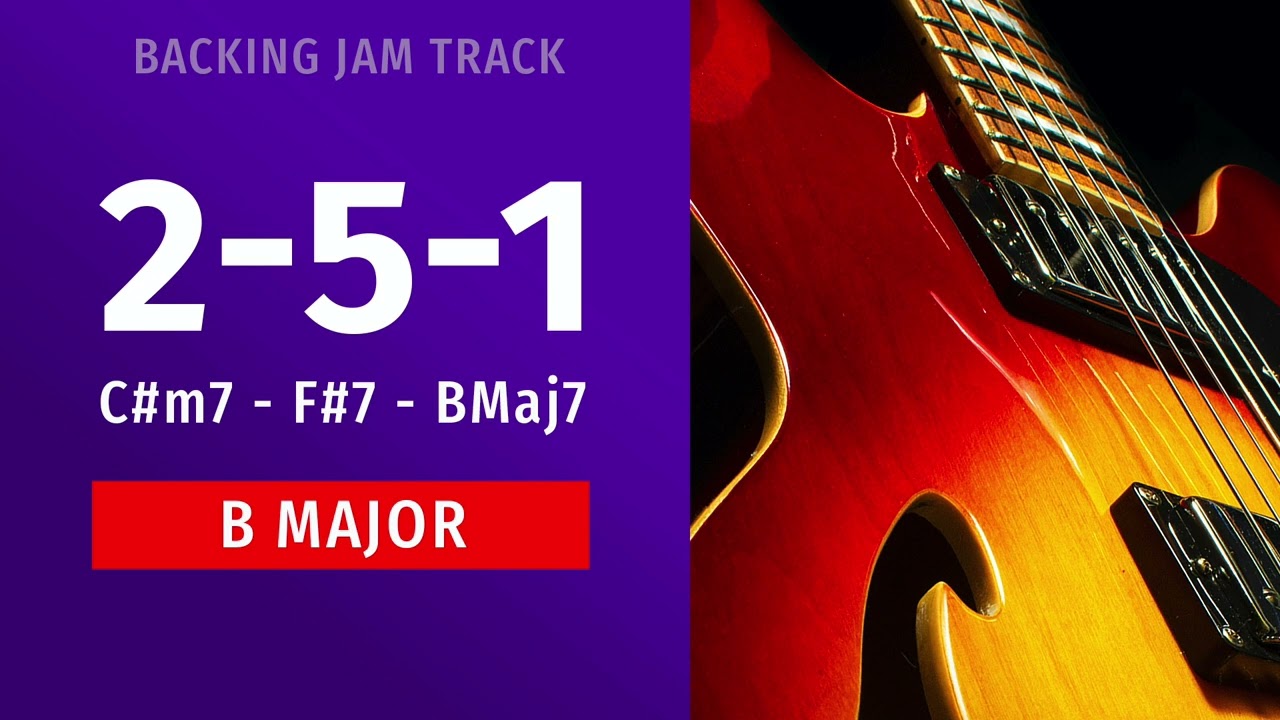 Jazz Funk 2-5-1 Guitar Backing Jam Track In B Major - YouTube