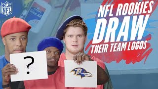 NFL Rookies Attempt to Draw their Team Logos | NFL Rush