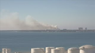 Prescribed burn near St. Andrew's State Park