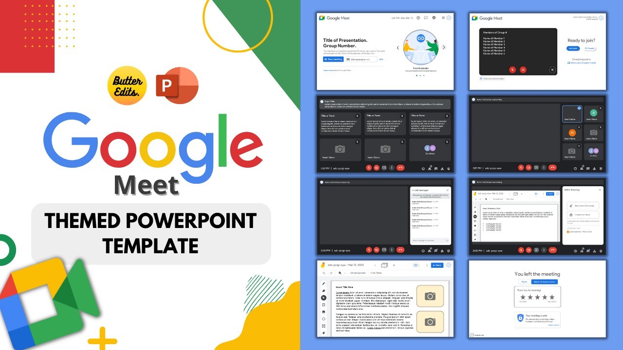 Google Meet Themed PowerPoint Template | Animated PowerPoint Template ...