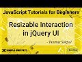 Resizable Interaction in JQuery UI