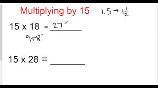 Multiplying by 15