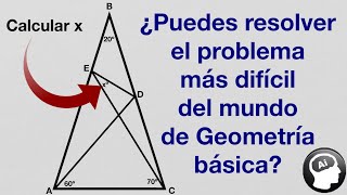 ¿Puedes resolver el problema mas dificil del mundo de geometría basica? |