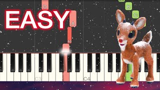 Rudolph The Red - Nosed Reindeer EASY Piano Tutorial