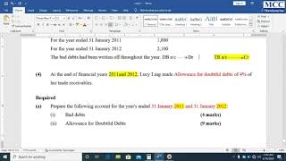 Chapter 12 Bad Debts, Bad Debts Recover and Allowance for doubtful debts Part 4