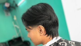 Mullet haircut—tutorial barber-gaya rambut trend