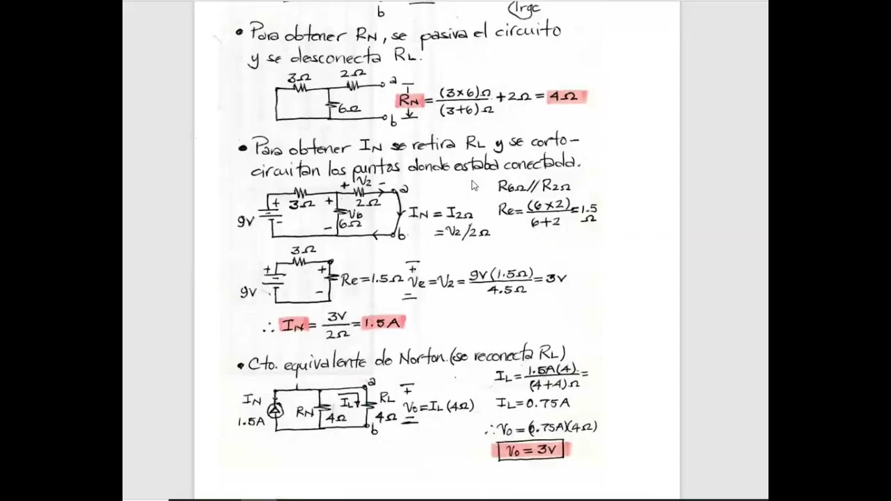 Teorema De Norton-Ejemplo 01 - YouTube