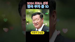 2024년 포브스 선정 한국 부자 톱 10, 삼성 이재용부터 셀트리온 서정진까지