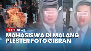 MUAK! Mahasiswa Malang GERUDUK DPRD! Foto Gibran Diplester, Tuntut Hapus Kebijakan Kontroversial