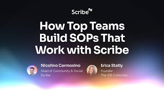 How Top Teams Build SOPs That Work with Scribe | Live Scribe Webinar 🍿
