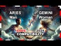 Love Compatibility 2024: Aries Man and Gemini Woman 🌟💖 #aries #gemini #forecast